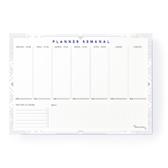 Bloco Planner Semanal Art Déco 50 folhas tamanho A4