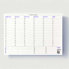 Kit Planner Semanal com Horário e 2 Blocos Pontilhados - comprar online