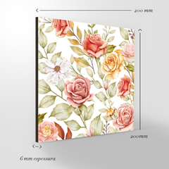 Quadro Decorativo - Floral - Old School - Fábrica de Pôster