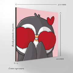 Quadro Decorativo - Infantil - Selfie Pinguim coração na internet