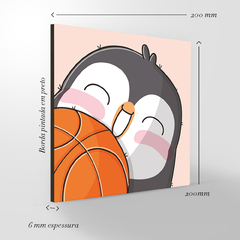 Quadro Decorativo - Infantil - Selfie Pinguim Basquete na internet