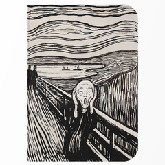 Caderno "O Grito" de Edvard Munch Capa Flexível Toque Aveludado 80 Páginas 20x14cm