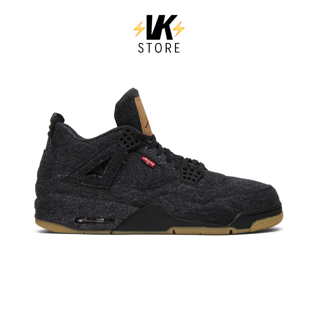 Jordan 4 Retro x LEVI S Black Denim VEKICKZ
