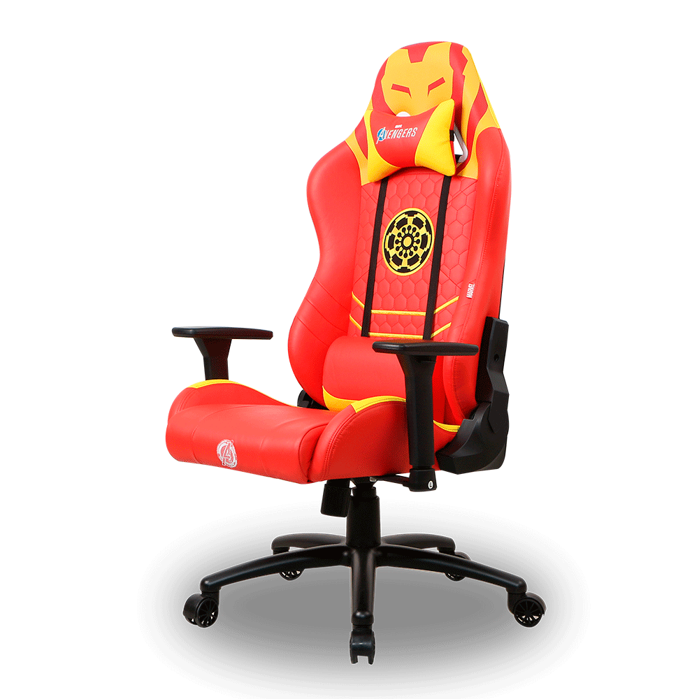 Cadeira Gamer Reclinável Marvel Homem de Ferro da Dazz Cor Amarelo/Vermelho