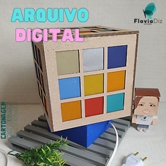ARQUIVO DIGITAL : kit luminária cubo 100