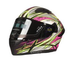 Casco Integral Half Flux Rosa / Neón - comprar en línea