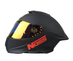 Casco Integral Noss Ns-801 Solid - Negro / Rojo Mate