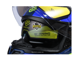 CASCO INTEGRAL FASEED FS-825 WASP AZUL / NEÓN BRILLANTE - HIJO DE LA MOTO