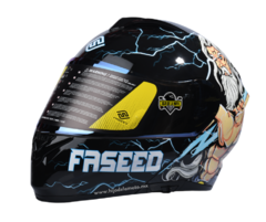 CASCO ABATIBLE FASEED FS-908 ZEUS - NEGRO BRILLANTE en internet