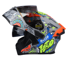 Casco Abatible Hro 3400 Dv Evo Vandal Gris Brillante - comprar en línea