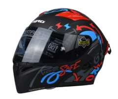 Casco Abatible Hro 3400 Dv Evo Yeah Negro / Rojo Mate en internet