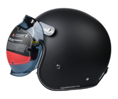 Casco Abierto 3/4 Noss Ns-639 Solid Negro Mate