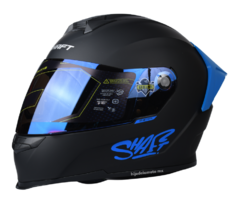 CASCO INTEGRAL SHAFT SH-502 SOLID - NEGRO / AZUL MATE - comprar en línea