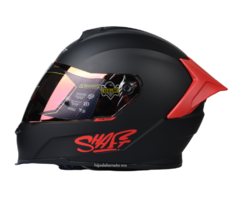 CASCO INTEGRAL SHAFT SH-502 SOLID - NEGRO / ROJO MATE