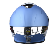 CASCO INTEGRAL XTRONG XTR-820 -AZUL MATE SPOILER PLATA CROMO en internet