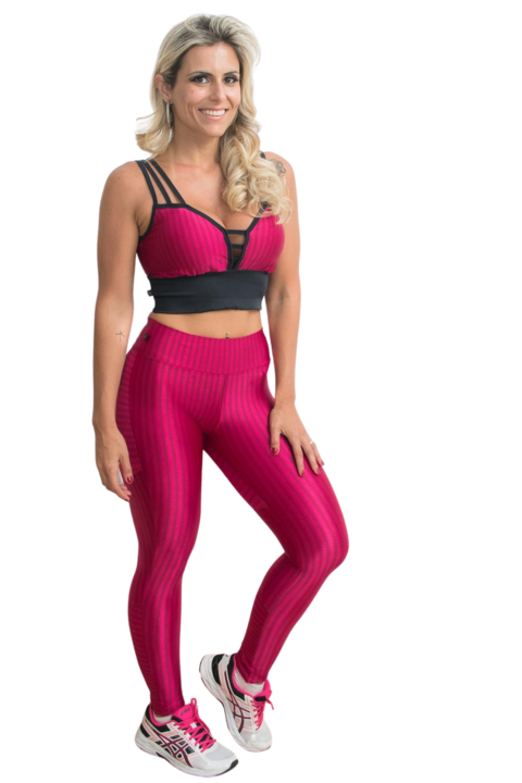 Legging Fitness Preto Celebrity Com Tule