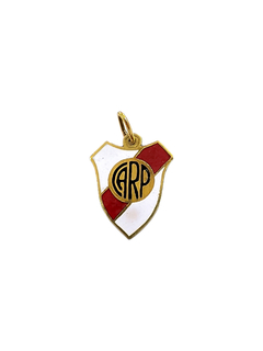 Dije escudo de River Plate de Buenos Aires en oro 18 kilates