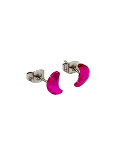 Aros luna fucsia - comprar online