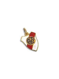 Dije escudo de River Plate de Buenos Aires en oro 18 kilates