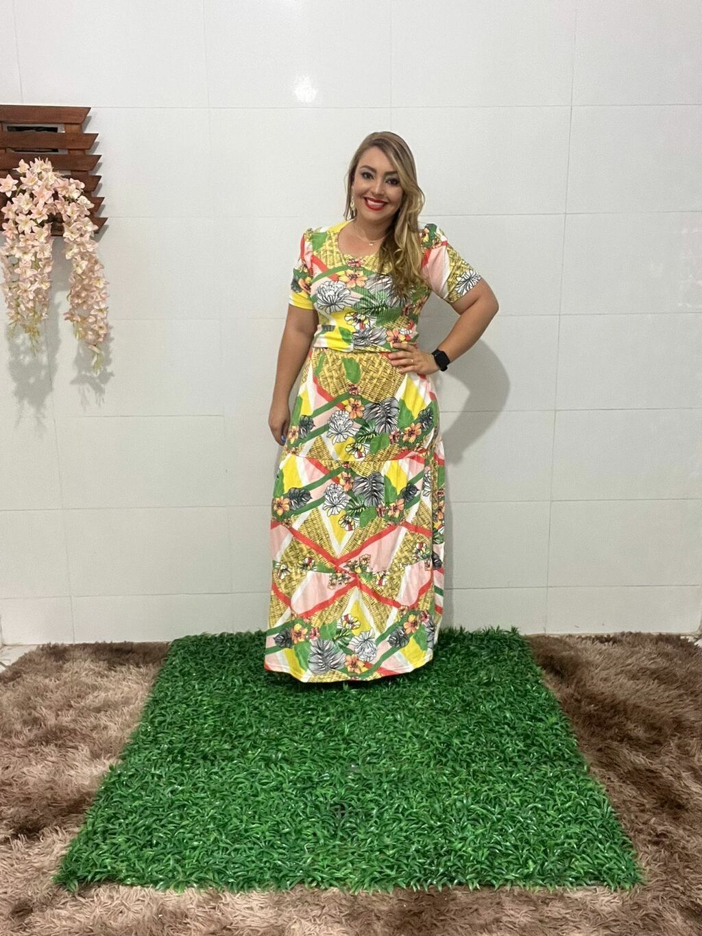 Vestido longo três marias 4882 tamanho G único veste 40 ao 44/46