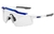 Óculos 100% Speedcraft SL Matte White Blue Metalic + Lente Transparente - Loja Bike Session
