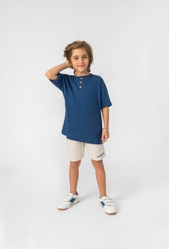 Conjunto Ricoo T-Shirt Azul e Bermuda - comprar online