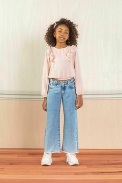 Calça Bakulelê Wide Leg Jeans Claro