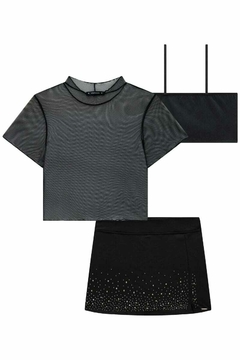 Conjunto Lilimoon Cropped Tule, Top e Short Saia na internet