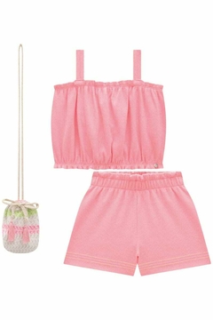 Conjunto Infanti Rosa com Bolsa - Amora