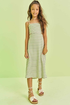 Vestido Vic&Vicky Midi em Malha Daring Verde - comprar online