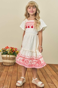 Vestido Infanti em Malha Laise Branco