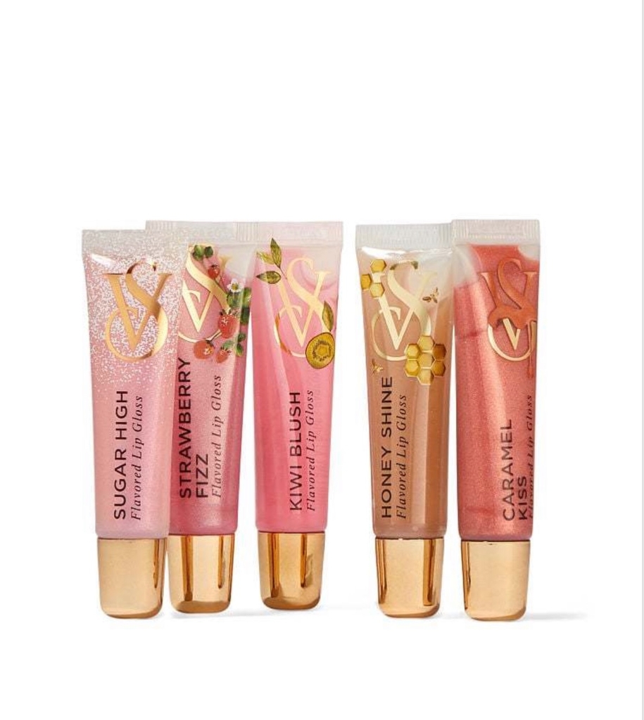 Victoria's Secret Kit 5 Lip Gloss Flavor Saveurs Favorites