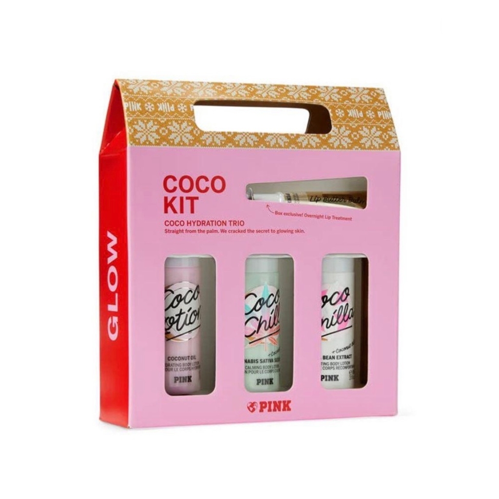 Victoria's Secret Pink Coco Body Care Gift Set: Coco, Coco Chill, Coco  Vanilla Mini Loções e