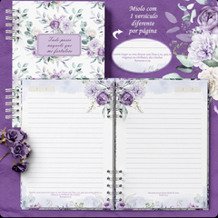 Caderno de Anotações coleção Violeta, Versículo Diários - 200 pág na internet