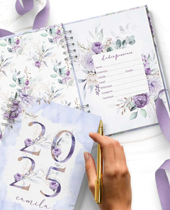 Kit: Agenda Floral datada 2025 + Diario Floral com versículos diários - comprar online