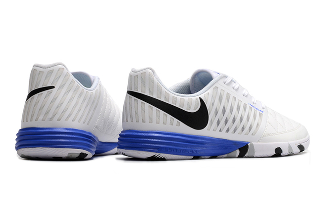 Chuteira Nike Lunar Gato Futsal Branco Azul