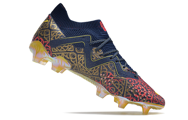 Chuteira Puma Future Ultimate FG Azul Amarelo