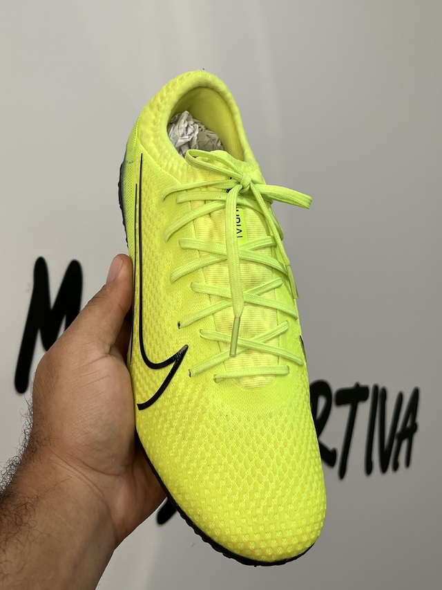 Chuteira Nike Mercurial Vapor 13 Society - Amarelo/Verde