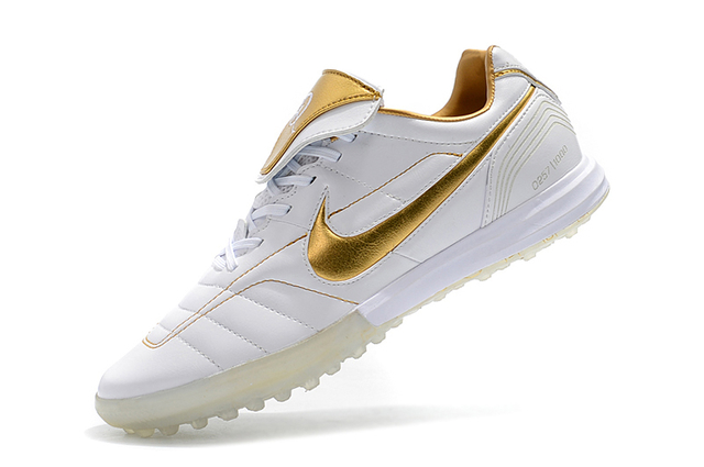 Chuteira Nike Tiempo 10R Society - Branco/Dourado