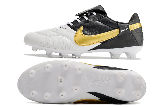 Nike premier 2.0 white and gold cheap