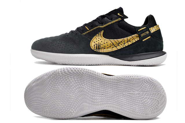 Chuteira Nike Street Gato Futsal IC Preto Dourado