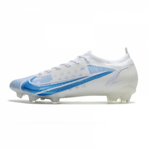 Chuteira Nike Mercurial Vapor 14 Elite Campo FG - Branco/Azul Claro