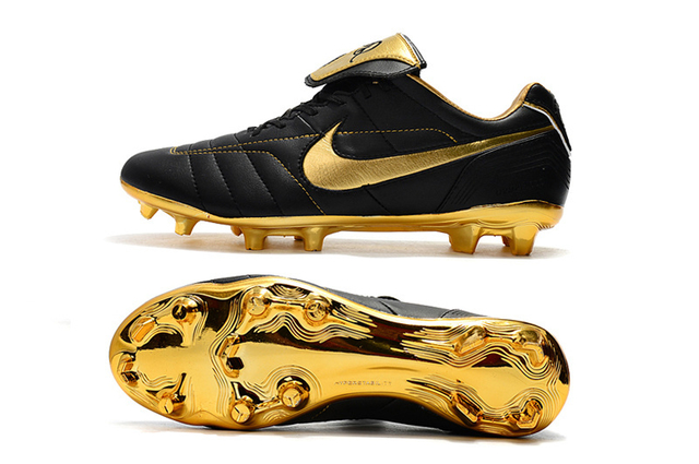 Chuteira de Campo NIKE Tiempo Legend R10 Elite FG Branco Dourado
