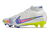 Chuteira Nike Air Zoom Mercurial Superfly 9 Elite - Branco/Azul/Amarelo