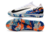 Chuteira Nike Mercurial Vapor 16 Elite Society - Branco/Preto/Azul/Laranja - Marca Esportiva - Loja Especializada em Chuteiras 