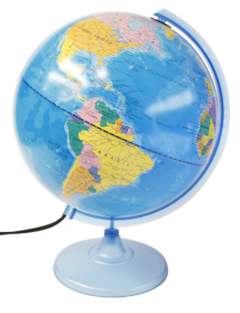 GLOBO TERRAQUEO 25CM. CON LUZ POLITICO BASE PLASTICO - comprar online