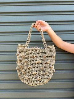 Bolsa Lolota (bege com lurex dourado) - comprar online