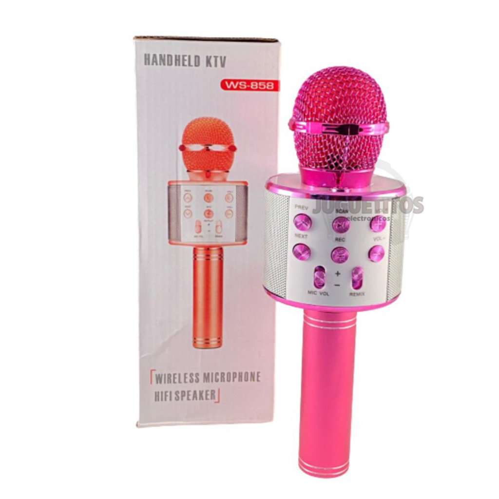 Microfono Parlante Karaoke Ws-858 Inalambrico Bluetooth