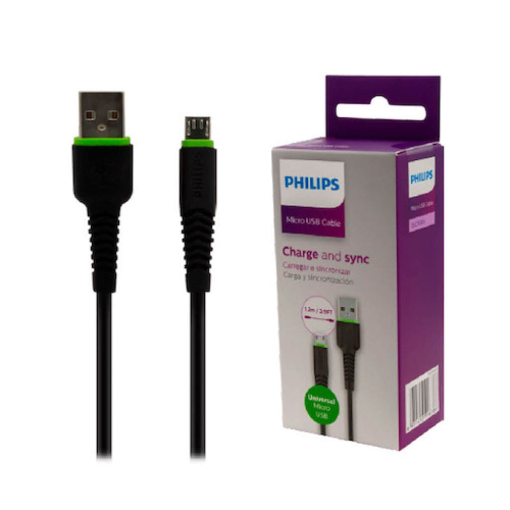 Cable Usb A Usb 1.20 Mts Carga Rápida Philips
