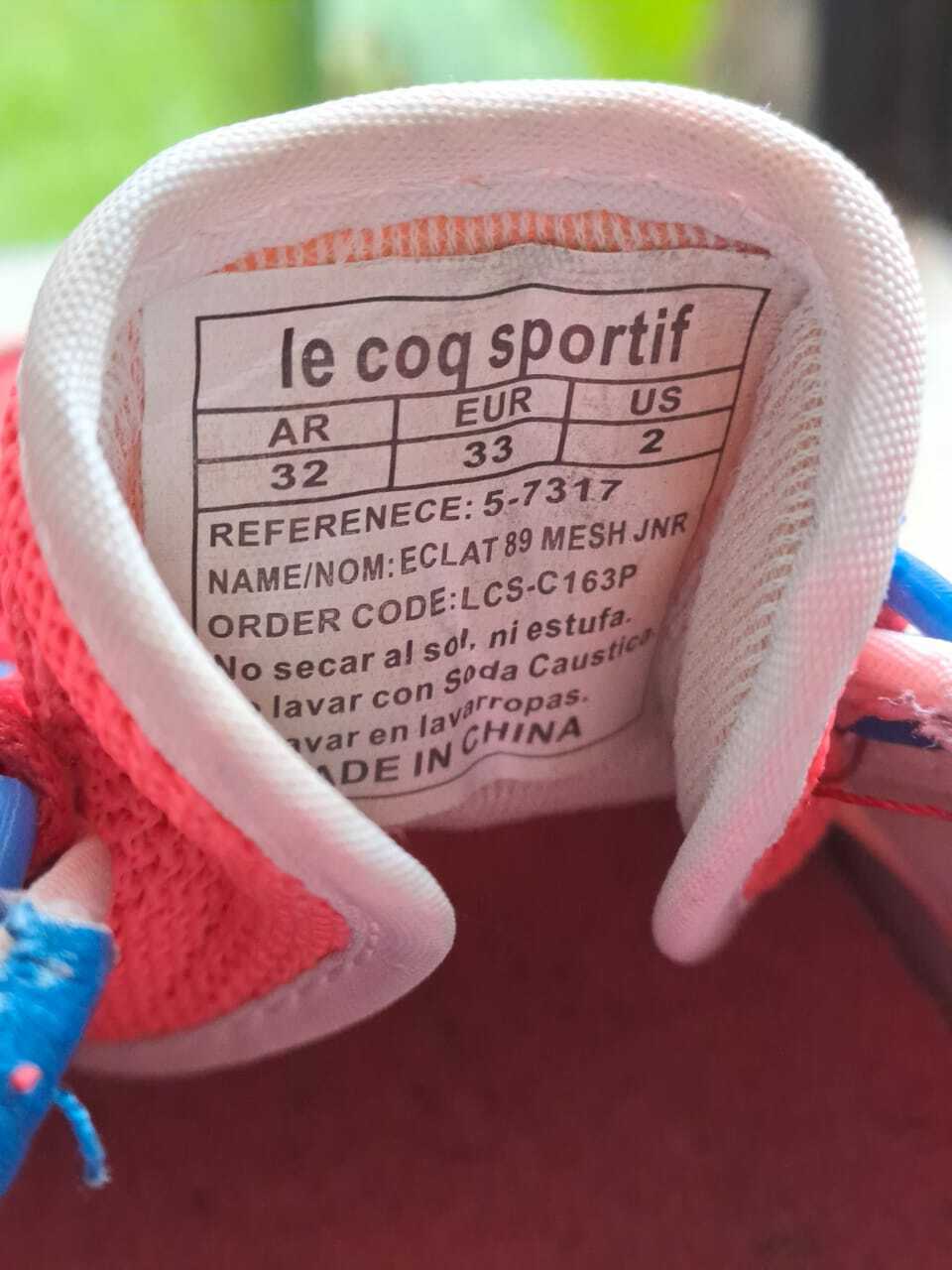 Outlet Zapatillas deportivas rojo fuerte y azul LE COQ SPORTIF Talle 32